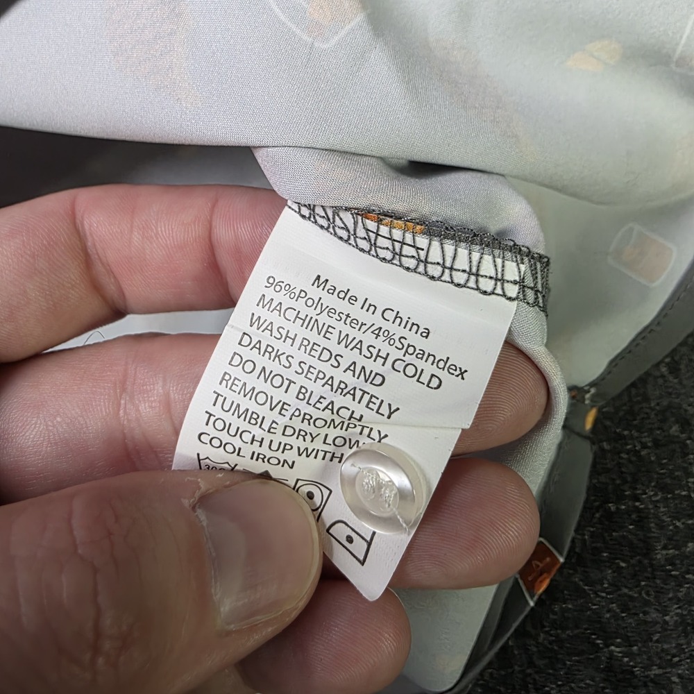 Longhorn Steakhouse Steakwear Button Down Shirt Gray Short‎ Sleeve Size Large L - Picture 9 of 10